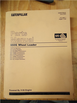 Part Number: MANUAL-950G          for Caterpillar 950G 