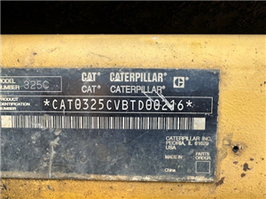 Part Number: MACHINE-325C-2557    for Caterpillar 325C 