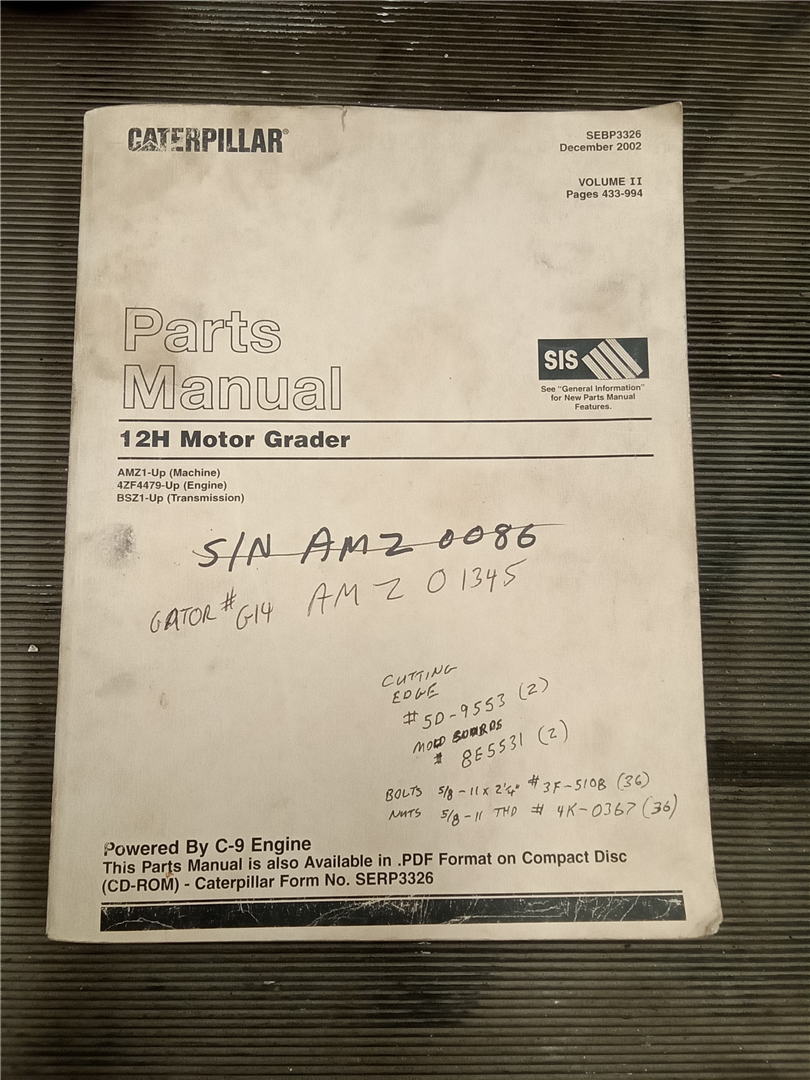 CAT MANUAL12H part 1